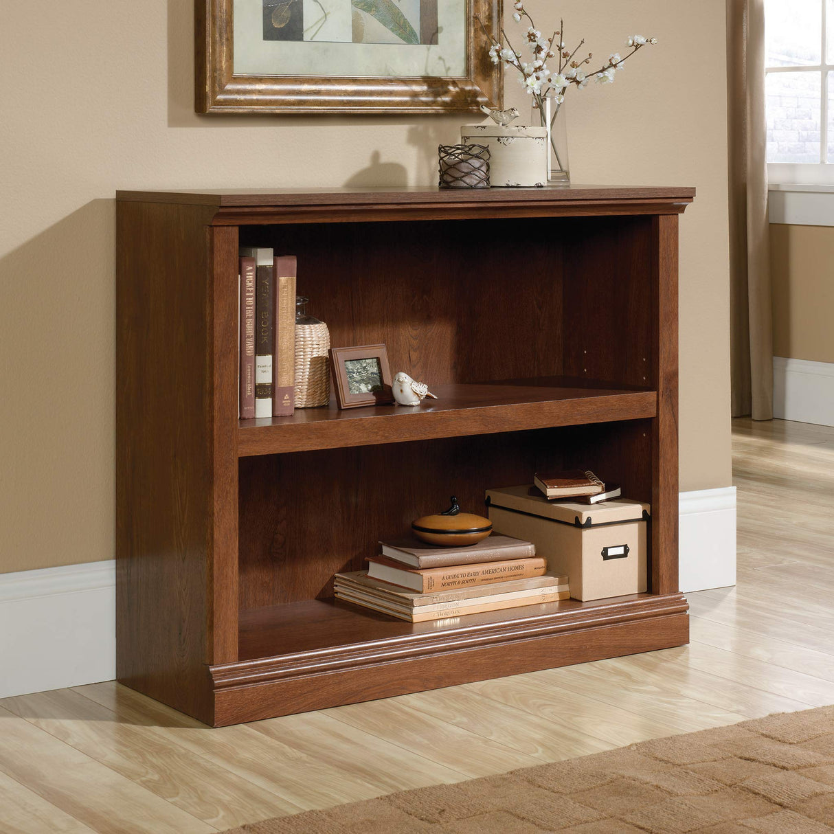 Sauder Miscellaneous Storage 2-Shelf Bookcase/ Book shelf, Oiled Oak finish Sauder