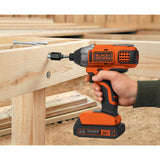BLACK+DECKER 20V MAX* POWERCONNECT 1/4 in. Cordless Impact Driver Kit (BDCI20C) BLACK+DECKER