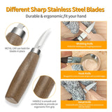 JIAN Wood Carving Tools Set - Wood Carving Knife Kit for Beginners, Adults, and Kids, Includes 3 Whittling Knives for DIY Woodworking and Carving JIAN