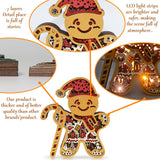 3D Gingerbread Man Wall Art - Rustic Farm Decor for Holiday Home and Creative Gifts CmayAlgc
