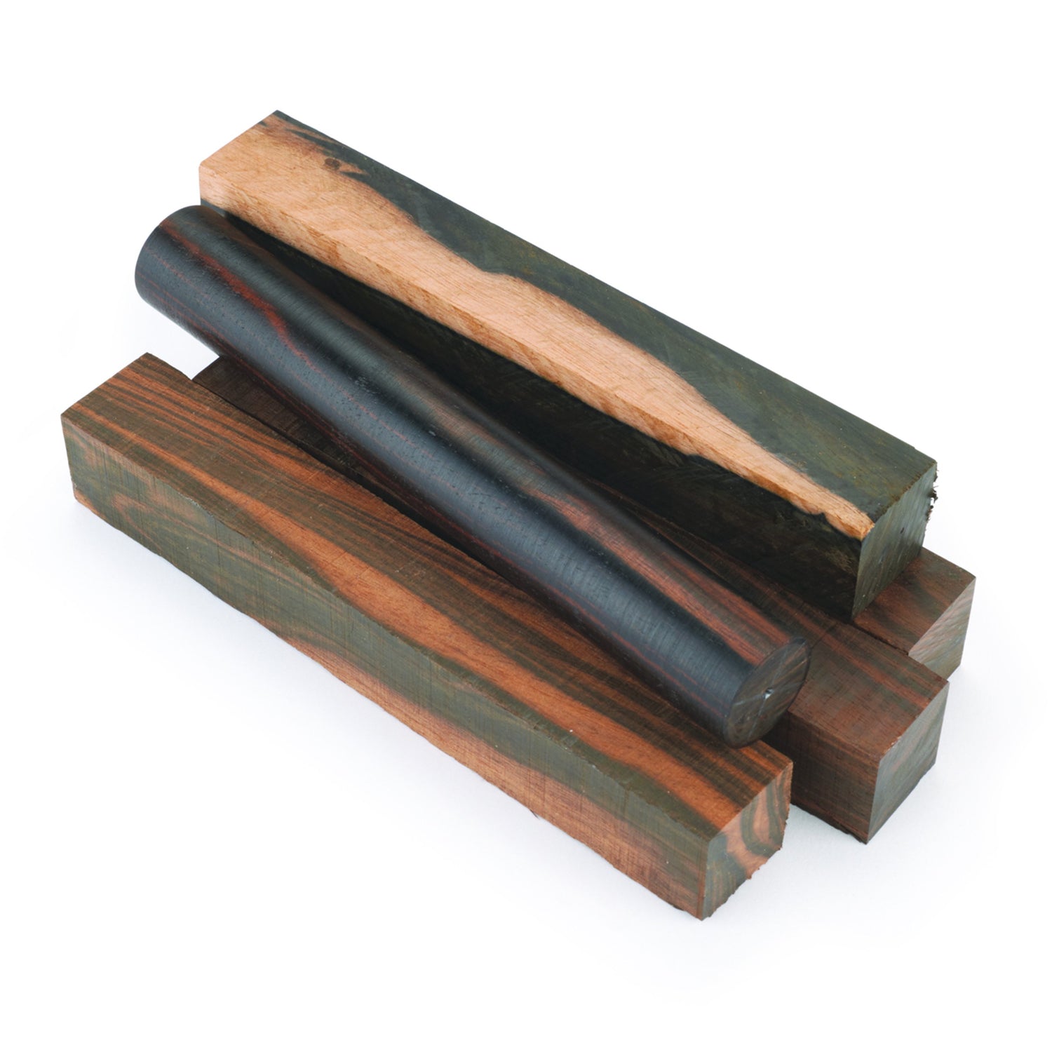 Woodcraft Ebony Macassar Pen Blank 3/4" x 3/4" x 5" 5-Piece WOODCRAFT