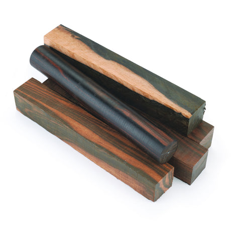 Woodcraft Ebony Macassar Pen Blank 3/4" x 3/4" x 5" 5-Piece WOODCRAFT