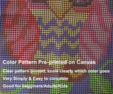 YOOTOM Latch Hook Rug Kit, Latch Hook Carpet Set, DIY Handmade Crochet Carpet Knotted Cushion Yarn Needlework Tapestry 3D Crafts, Color Pattern YOOTOM