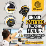 Electric Drywall Sander with Vacuum, 6.5-amp, Auto Dust Absorption, 7 Variable Speed 900-1800RPM, Dustless Floor Sander with 26’ Power Cord for Gioventù