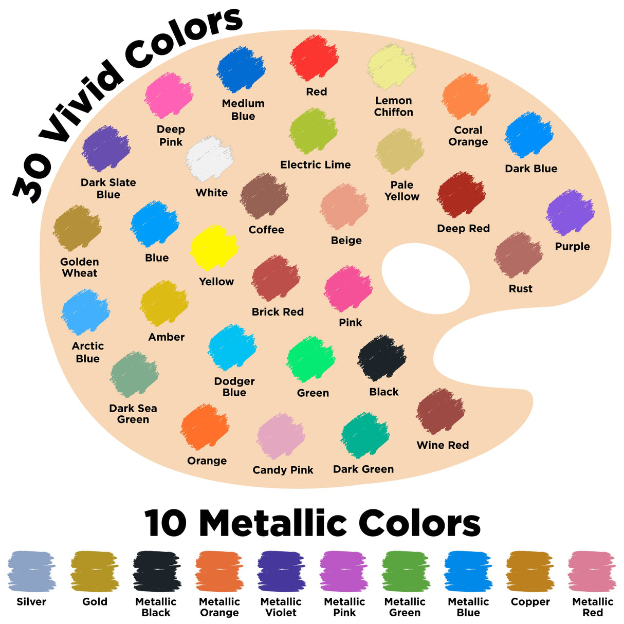 Chalkola Chalk Markers - Pack of 40 (Neon, Pastel & Metallic) Liquid Chalk Pens - For Chalkboard, Blackboard, Window, Labels, Bistro, Glass, Car, Chalkola