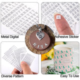ANCIRS 24 Pack Resin Mini Letter Stickers for Nail Art, Glittering Epoxy Alphabet Number Stickers, Self Adhesive Scrapbook Stickers for Decoration ANCIRS
