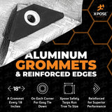 Heavy Duty Poly Tarp - 12' x 20' - 10 Mil Thick Waterproof, UV Blocking Protective Cover - Reversible Silver and Black - Laminated Coating - Grommets Xpose Safety
