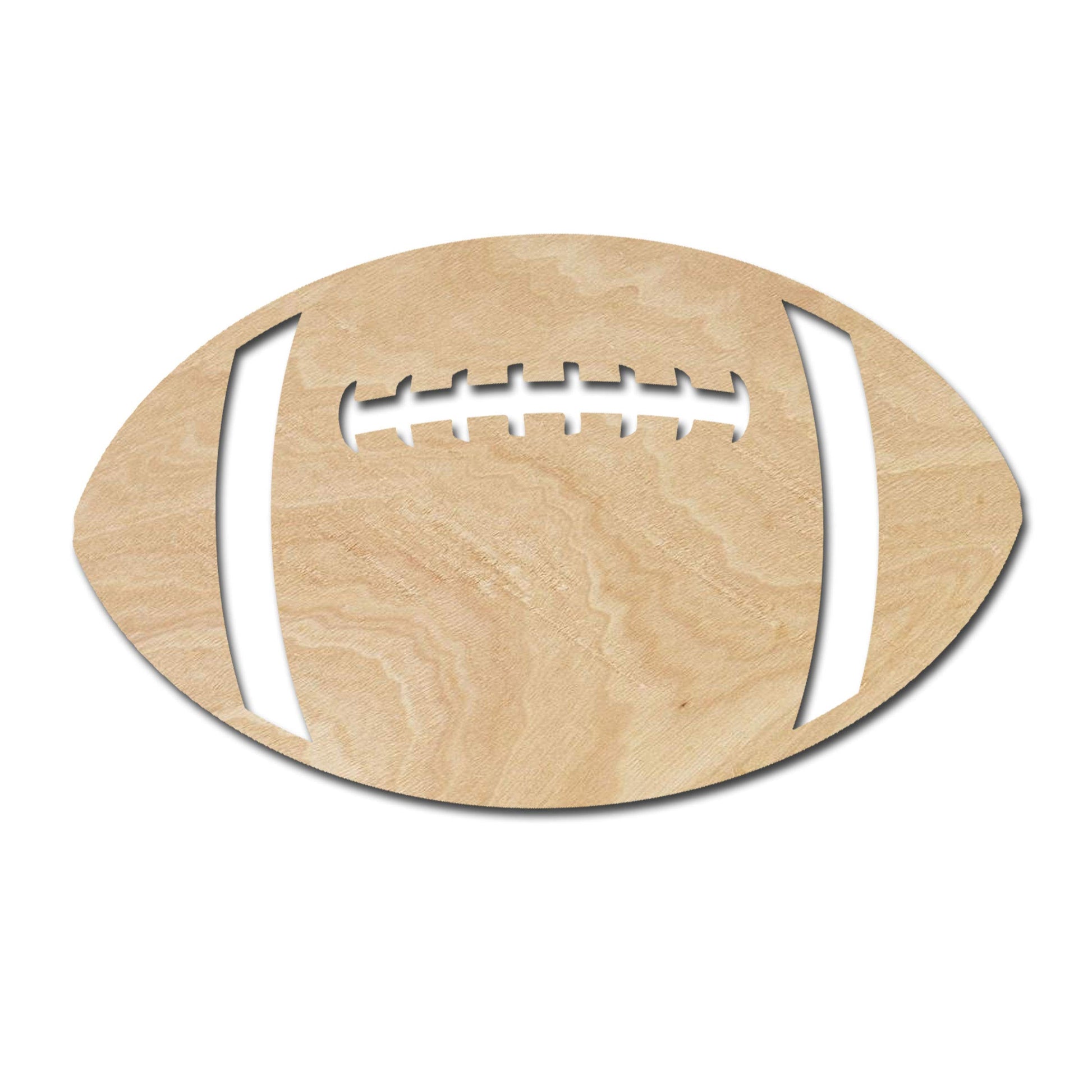 Football Wood Cutouts for crafts, Laser Cut Wood Shapes 5mm thick Baltic Birch Wood, Multiple Sizes Available - WoodArtSupply