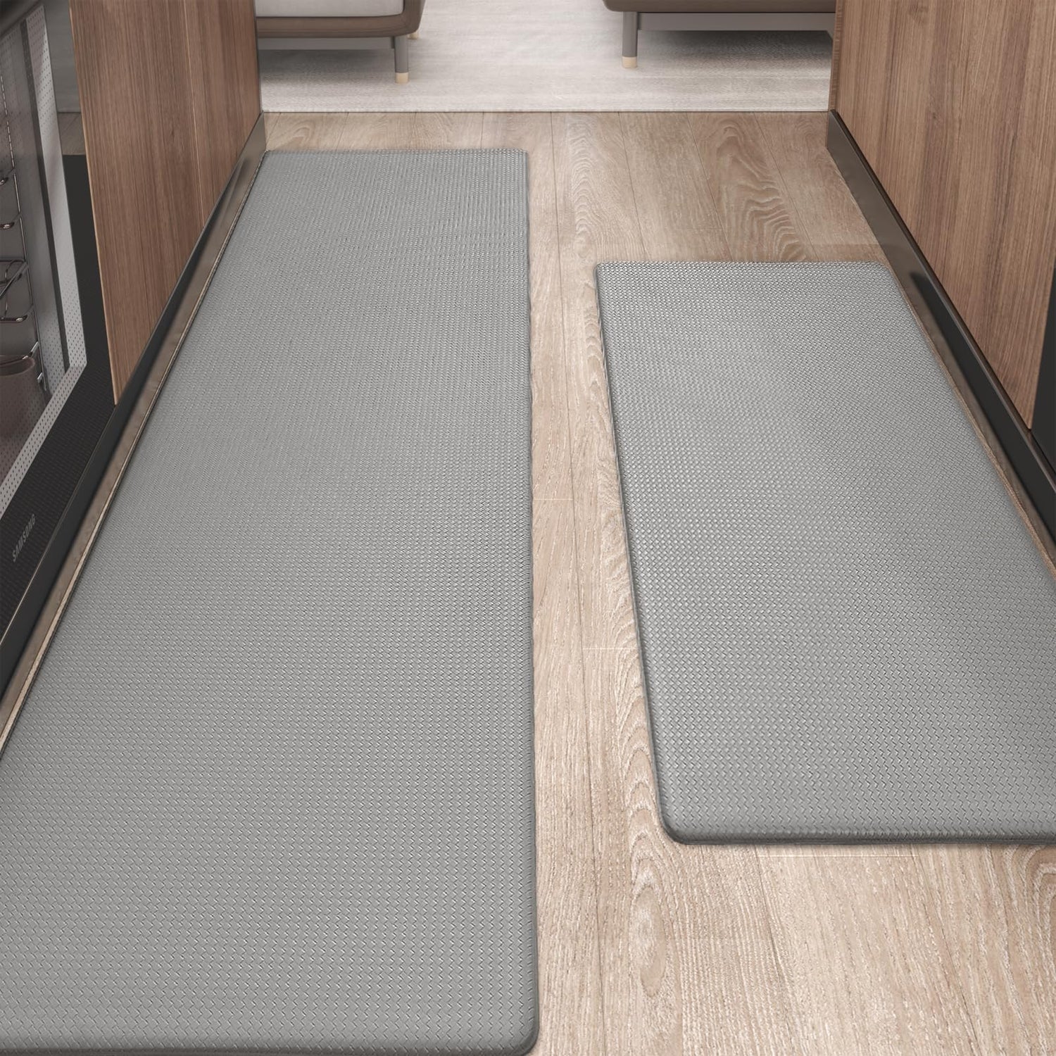 Color&Geometry Kitchen Rugs, Kitchen Rug Set 2 Piece Kitchen Runner Rug Kitchen Floor Mat, Cushioned Anti Fatigue Kitchen Mat Non Skid Waterproof Color&Geometry