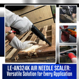 LE LEMATEC LE-AN324K 4800 BPM, Air Needle Scaler Gun with Hammer Chisel Kit, Pneumatic Tool Set, Heavy Duty Rust, Weld and Paint Remover, Metal LE LEMATEC
