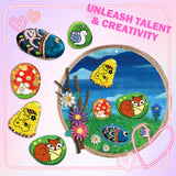 16 Rock Dark Painting Kit - Glow in The Dark - 141 Pcs Arts and Crafts for Kids Ages 4-8+, Art Supplies Set with 16 Paints Craft Kits, Kids DIY Toy SOOVSY