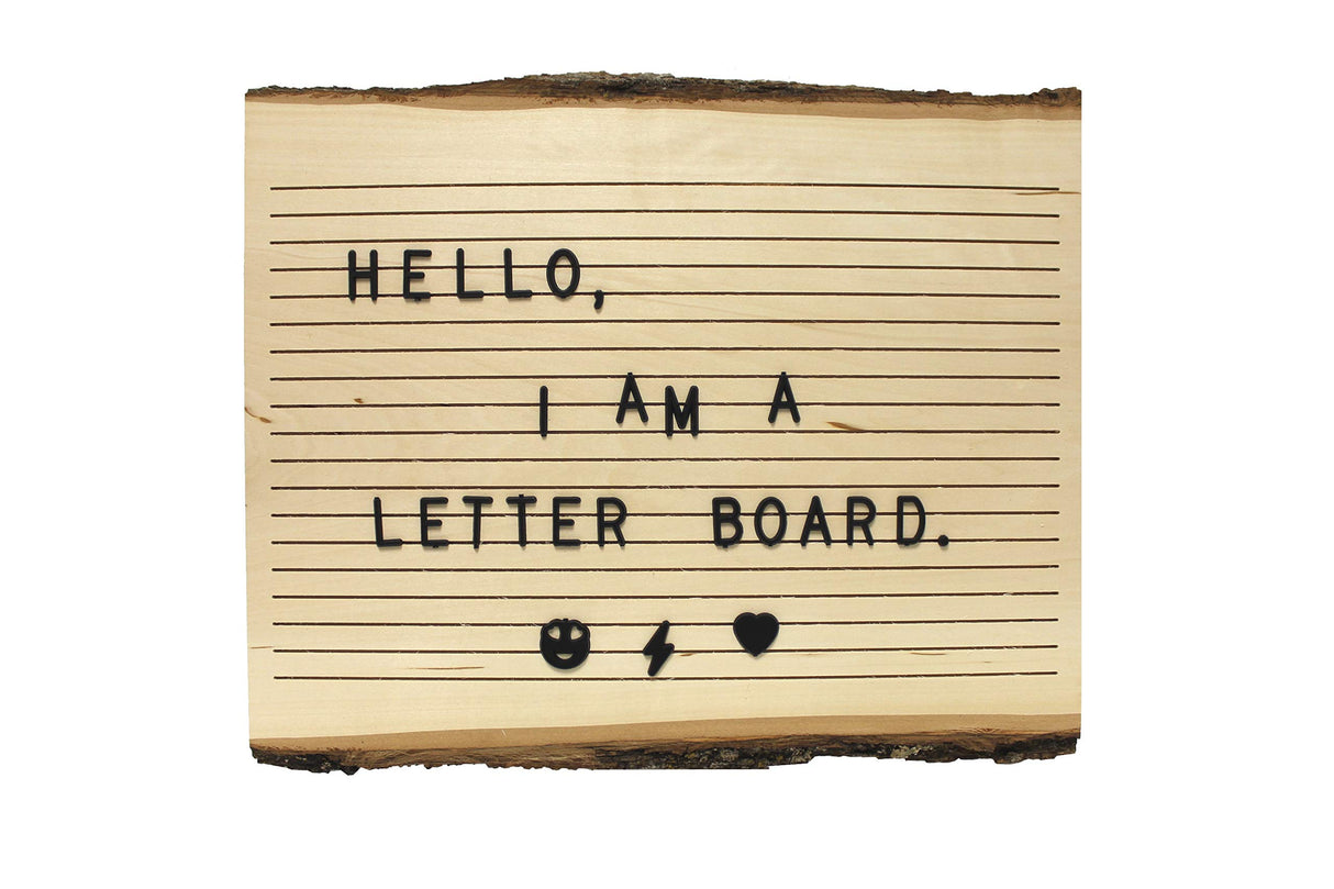 Walnut Hollow Basswood Bark Edge Letter Board for Woodburning, Home Décor and Rustic Weddings Walnut Hollow
