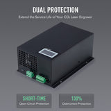 OMTech 100W Laser Power Supply for CO2 Laser Engravers Cutters, Digital Power Supply with Real Time Display Safety Protection, MYJG-100 Power Supply OMTech