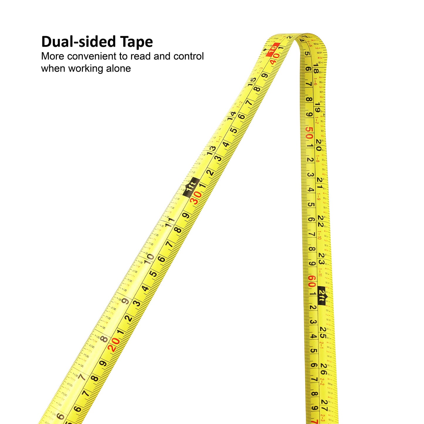 MulWark 26ft Measuring Tape Measure by Imperial Inch Metric Scale with Both-Side Metal Blade,Magnetic Tip Hook and Shock Absorbent Case-for - WoodArtSupply