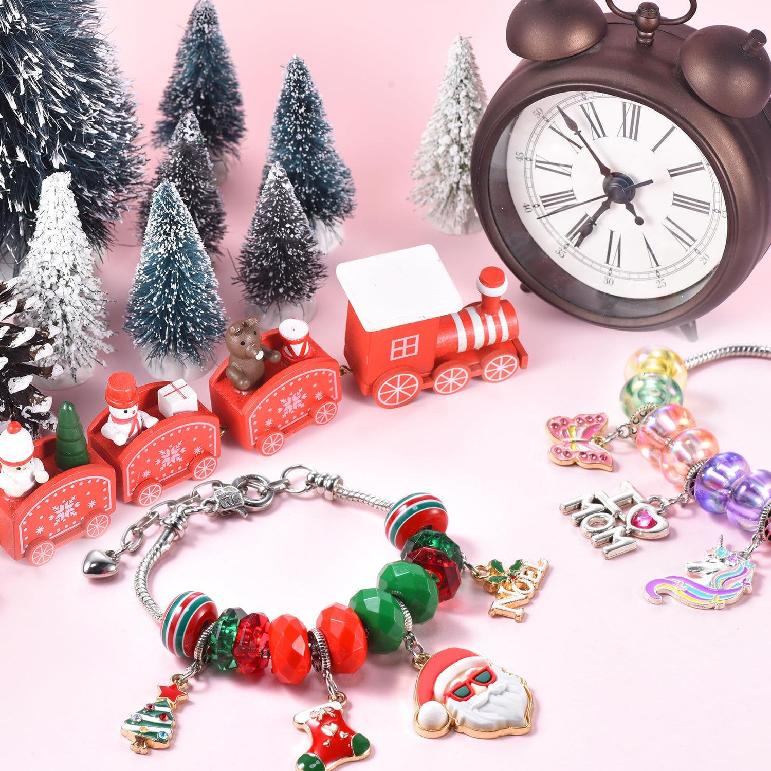 Girls Charm Bracelet Making Kit: Mermaid Jewelry Supplies Make Set Charm Bracelets Kits DIY Art Craft Set Girl Toys Age 5 6 7 8 9 10 11 12 Year Old BDBKYWY