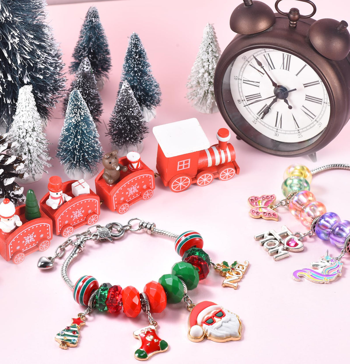 Girls Charm Bracelet Making Kit: Mermaid Jewelry Supplies Make Set Charm Bracelets Kits DIY Art Craft Set Girl Toys Age 5 6 7 8 9 10 11 12 Year Old BDBKYWY