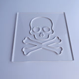 Skull Router Template, Clear Acrylic Template, Woodworking Router Template Phocaea