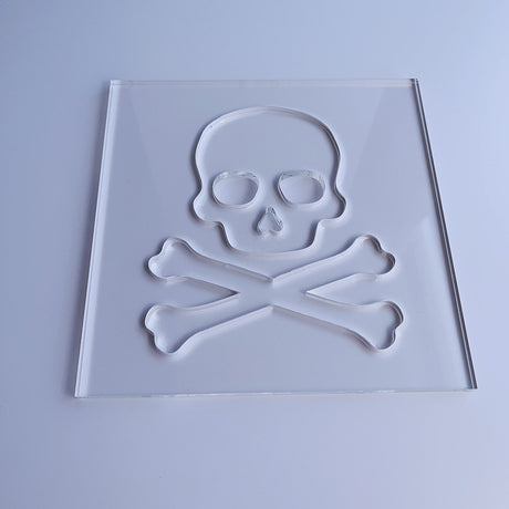 Skull Router Template, Clear Acrylic Template, Woodworking Router Template Phocaea