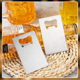 Nuogo 100 Pieces Stainless Steel Card Bottle Openers Bulk Metal Card Beer Bottle Openers Groomsmen Wallet Bottle Opener for Wedding Party Bridesmaid Nuogo