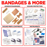 Ever-Ready Industries Outdoor Protection and Workplace First Aid Kit - Emergency Medical and Trauma Kit- Color Coded, Essential Trauma Items, Durable WoodArtSupply