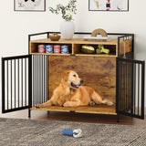 YITAHOME Large Dog Crate, 41" Heavy Duty Dog Kennel with 2 Drawers End Table, Wooden Dog Cage Indoor Dog House Pet Crate Table with Double Doors for YITAHOME