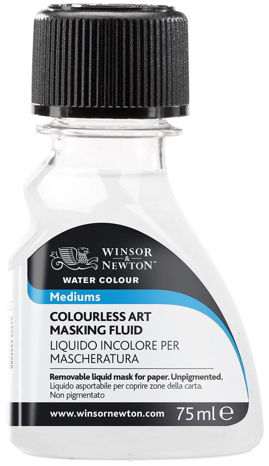 Winsor & Newton Watercolor Medium, Art Masking Fluid, Colourless, 75ml (2.5-oz) bottle - WoodArtSupply