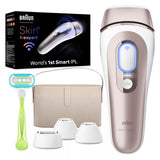 Braun IPL Long-lasting Laser Hair Removal Device for Women & Men, Skin i·Expert, at Home Hair Removal, w/ Free App, Vanity Case, Venus Razor, 4 Smart Braun