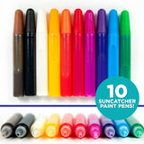 Horizon Group USA 10-Pack of Suncatcher Paint Pens, 10ML Each, 10 Colors, for Kids, Supplies for Painting Suncatchers, Window Art Paint Refill, Arts Made By Me