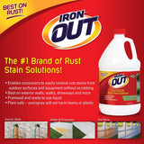 Iron OUT Liquid Rust Stain Remover, Pre-mixed, Quickly Removes Rust Stains from Concrete, Vinyl and Other Outdoor Surfaces, No Scrubbing, Safe to Iron OUT
