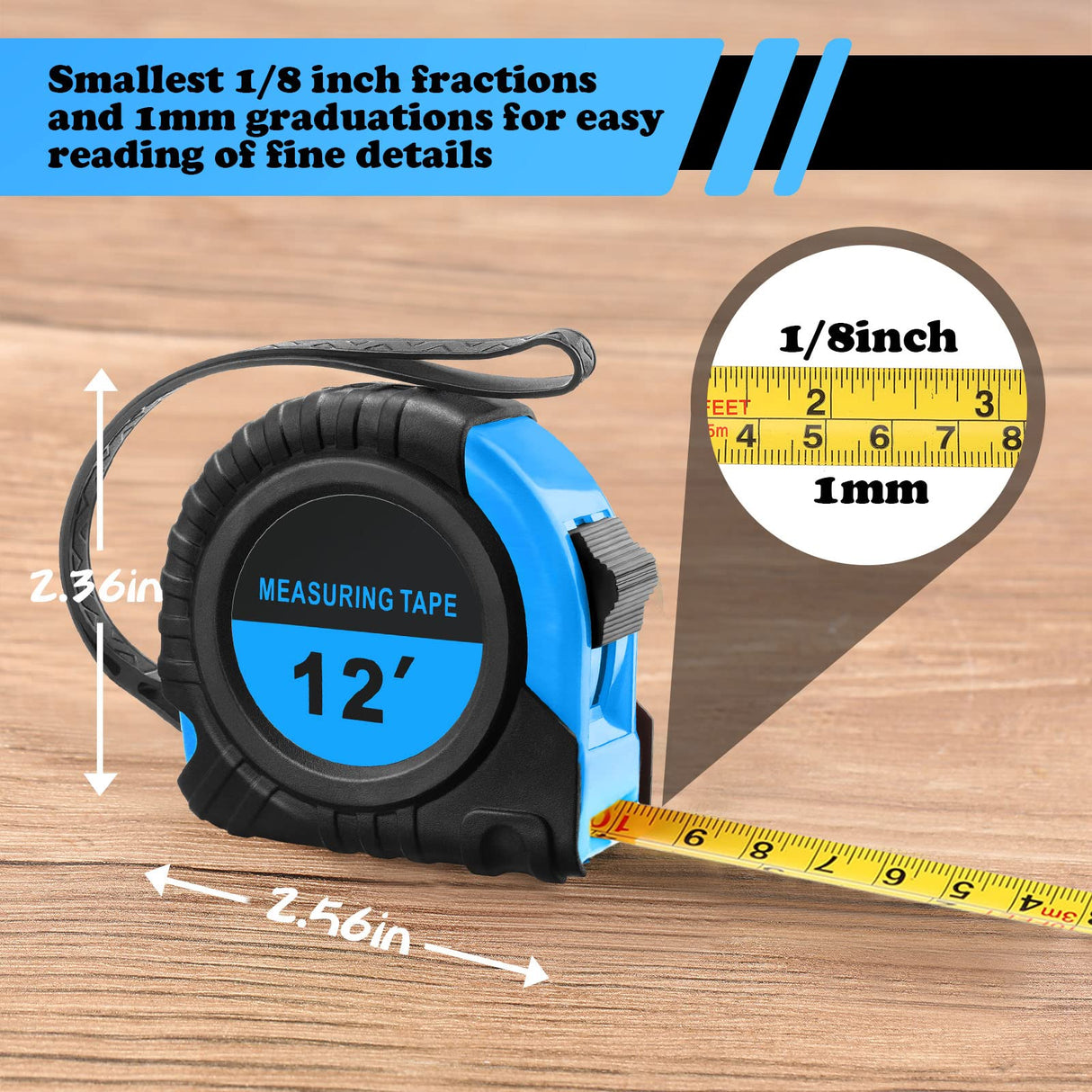 20 Pieces Easy Read Measuring Tape Bulk 12 FT Retractable Measuring Tape Small Tape Measure Measurement Tape with Pause Buttons for Engineer Xinnun