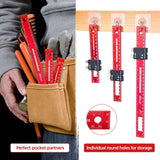 Litorange 3 Pcs Newly Designed Woodworking Ruler Precision Pocket Ruler, Aluminum Inch/Metric Marking Measuring Ruler T Track Ruler (6/8/12 Inch) LitOrange