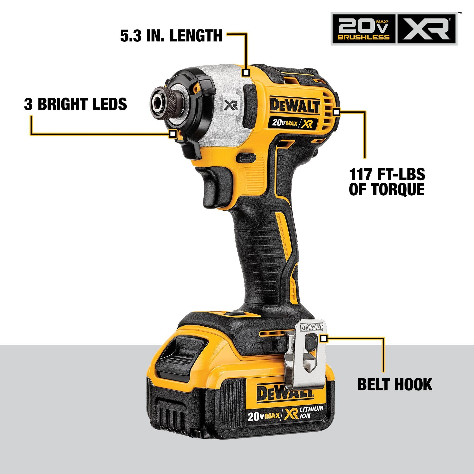 DEWALT 20V MAX Hammer Drill and Impact Driver, Cordless Power Tool Combo Kit with 2 Batteries and Charger (DCK299P2) - WoodArtSupply