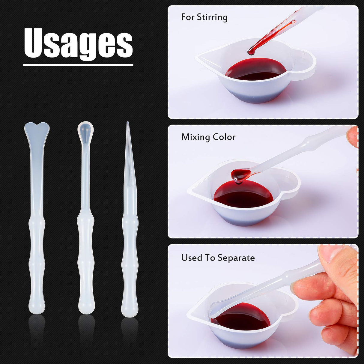 23 Pieces Silicone Mould Cup Dispensers Mini Measuring Cup Resin Mixing Bowls with Rubber Spoon Glue Stick Small Scraper Color Modulation Tools Kit Geiserailie