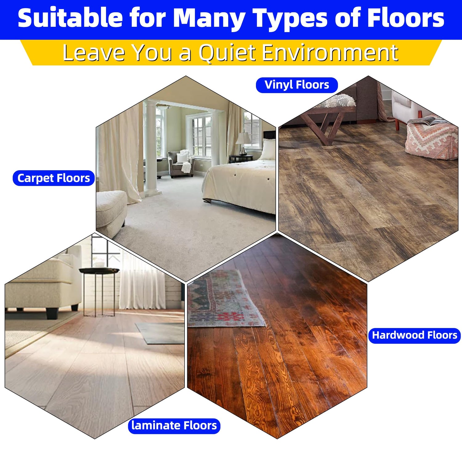 Repair Floor Screws for Floor Repair, for Screws Fit Hardwood Floors, Vinyl Floors, Carpets, Wood Floor Gap Fixer Replacement, Contains 5 Tools and XINRINTONG