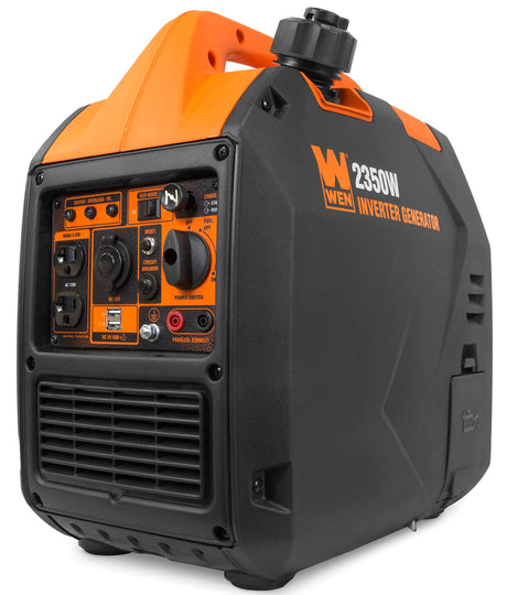 WEN 56235i Super Quiet 2350-Watt Portable Inverter Generator with Fuel Shut Off, CARB Compliant, Ultra Lightweight, Black WEN