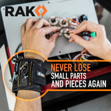 RAK Magnetic Wristband for Holding Screws, Nails and Drill Bits for Men - Made from Premium Ballistic Nylon with Lightweight Powerful Magnets - RAK