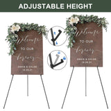 DANMO Easel Stand for Wedding Sign Poster 63'' Instant Display Easel for Floor Adjustable Metal Art Easel Black DANMO