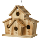 Bird Houses for Outside,Bluebird Finch 4 Room Outdoor Bird Houses for Garden, Up to 4 Bird Families, Large Hole for Bird Families' Needs NATUREYLWL