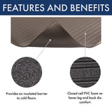 Notrax - 410S0323BL NoTrax 410 PVC Airug Safety/Anti-Fatigue Floor Mat, for Dry Areas, 2' Width x 3' Length x 3/8" Thickness, Black Notrax