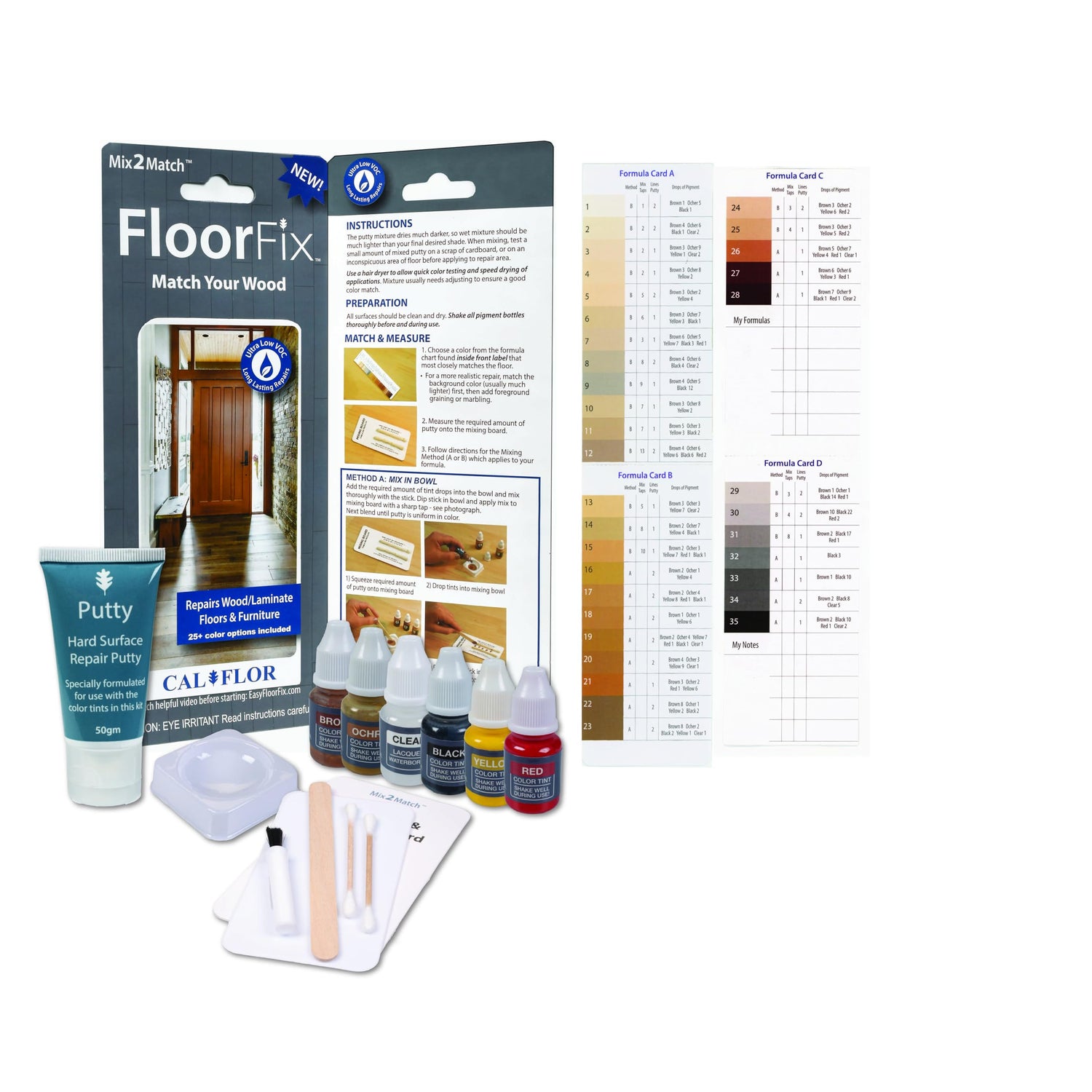 CalFlor FL49111CF FloorFix, Mix2Match Hardwood & Laminate Repair Kit CalFlor