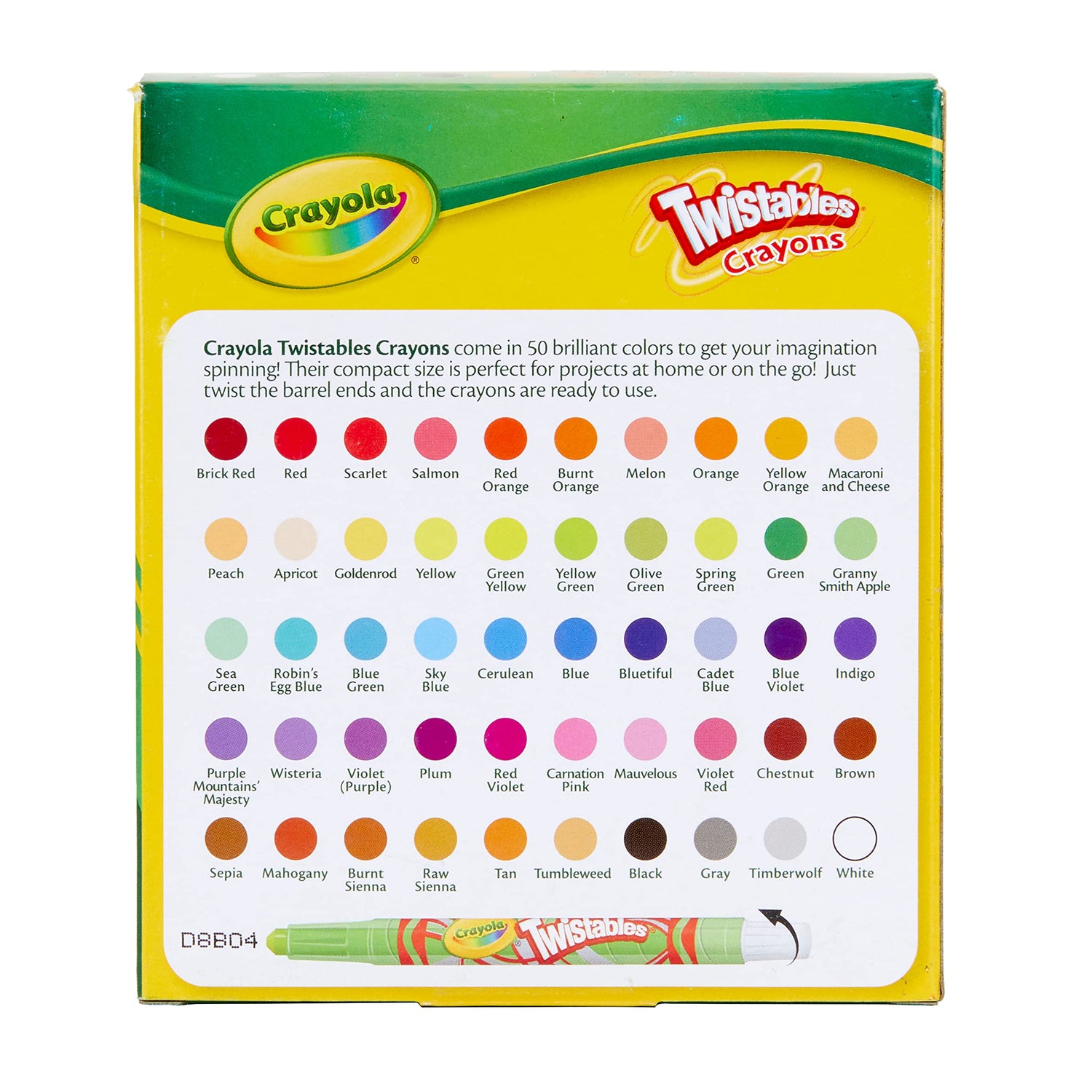 Crayola Mini Twistables Crayons (50 Ct), Kids Art Supplies, Unique Gifts for Kids, Stocking Stuffers, Crayons for Toddlers, 3+ Crayola