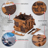 WOODEN.CITY Challenging Escape Room Puzzle Box - Hard Puzzle Box - Cluebox Escape Puzzle - Difficult Puzzle Box - 3D Escape Room Puzzle - Brain WOODEN.CITY