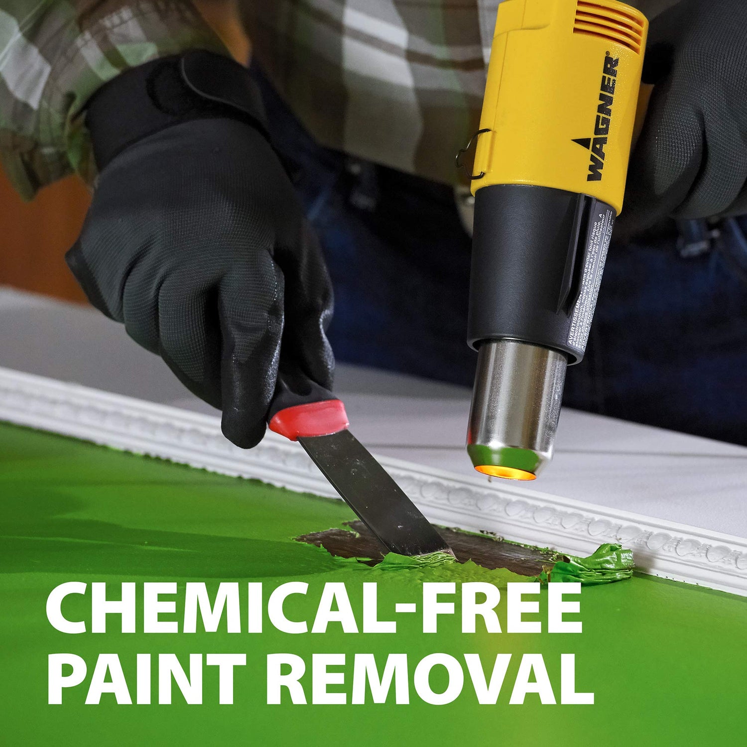 Wagner Spraytech 0503008 HT1000 Heat Gun, 2 Temp Settings 750ᵒF & 1000ᵒF, Great for Soften paint, Caulking, Adhesive, Putty Removal, Shrink Wrap, Wagner Spraytech