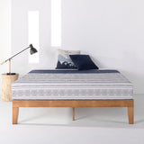 Mellow Classic 12" Natural Solid Wood Platform Bed Frame - Queen Size, No Box Spring Needed Mellow