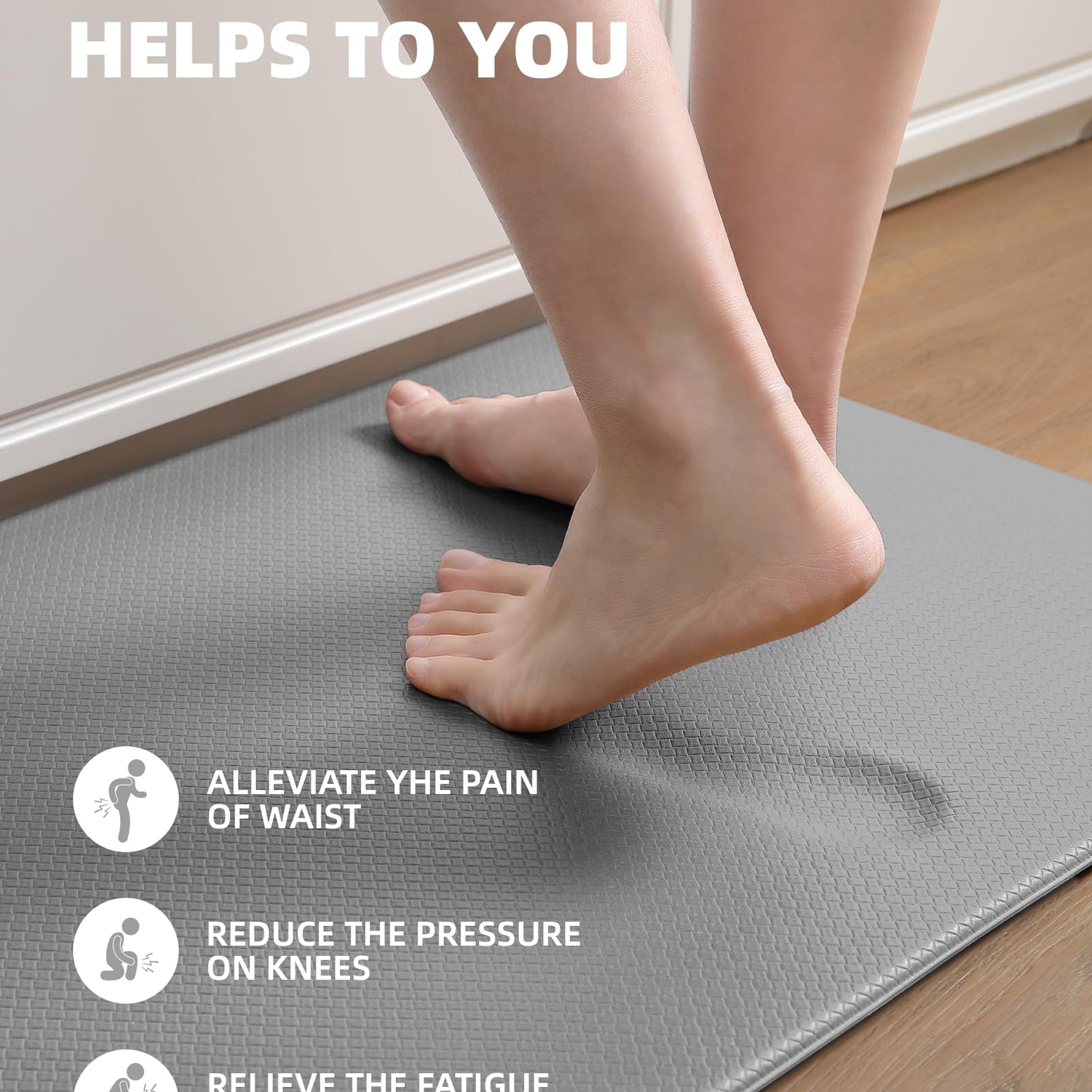 Color&Geometry Kitchen Rugs, Kitchen Runner Rug Kitchen Floor Mat, Cushioned Anti-Fatigue Kitchen Mat, Non Slip Waterproof Comfort Standing Padded, Color&Geometry