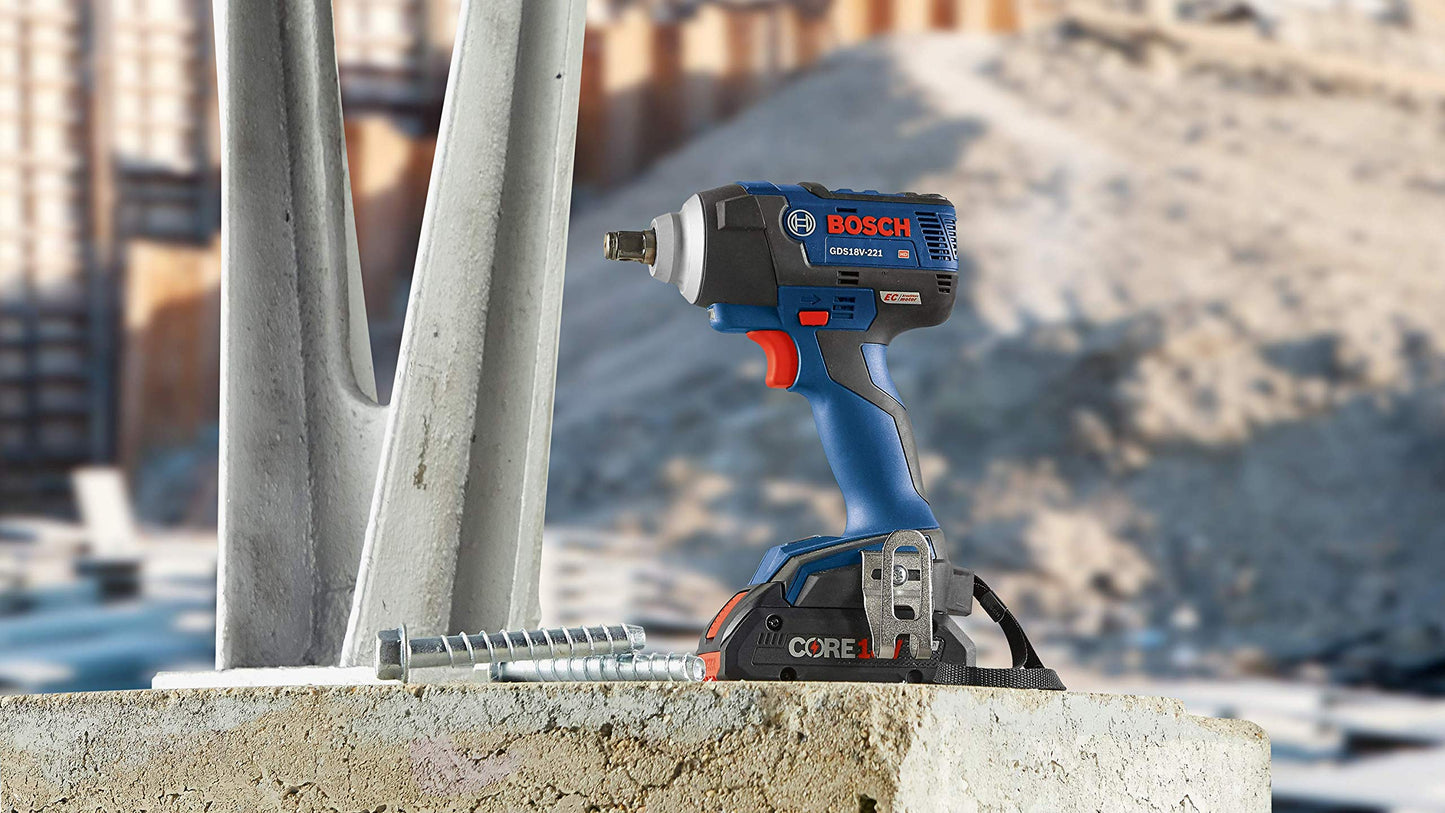 BOSCH GDS18V-221N 18V EC Brushless 1/2 in. Impact Wrench with Friction Ring and Thru-Hole (Bare Tool) - WoodArtSupply