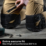 NoCry Professional Knee Pads for Work for Men with Adjustable Thigh & Shin Double Straps - Heavy Duty Shell, Soft Foam and Gel Cushion Gardening Knee NoCry