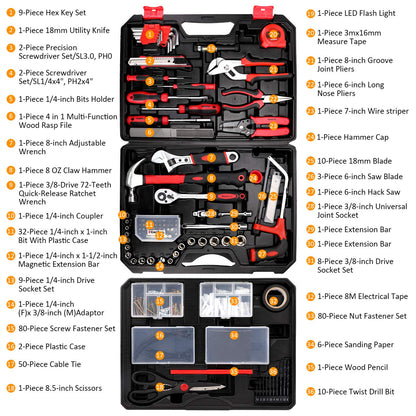 KingTool 325 Piece Home Repair Tool Kit, General Home/Auto Repair Tool Set, Toolbox Storage Case with Drawer, General Household Tool Kit - Perfect - WoodArtSupply