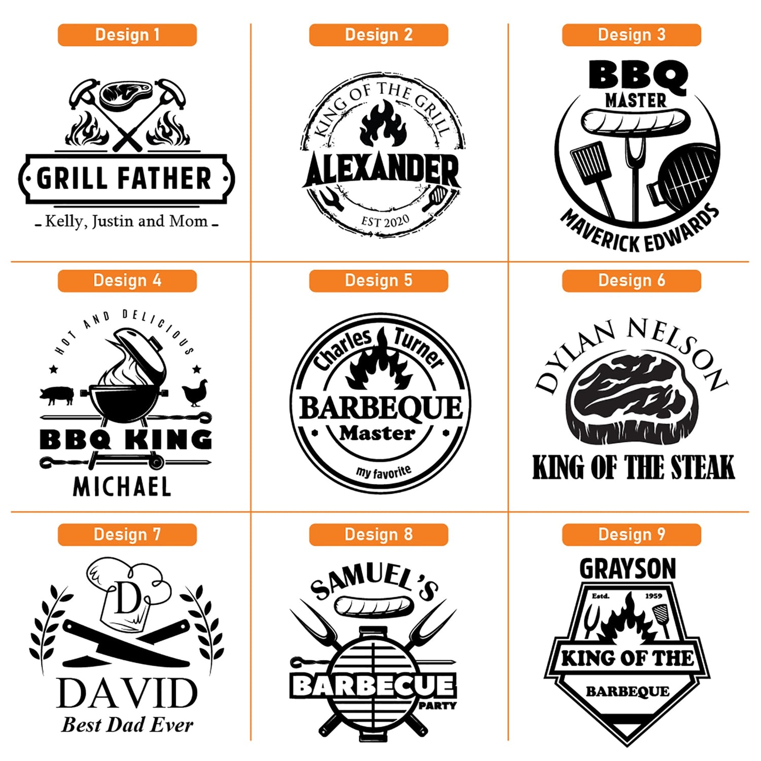 Barika Custom Engraved Wood Cutting Board for Men - Unique Gift Idea for Dad, Grandpa, Husband, Son, Him - Best Customized Fathers Day, Bbq, Grilling Barika