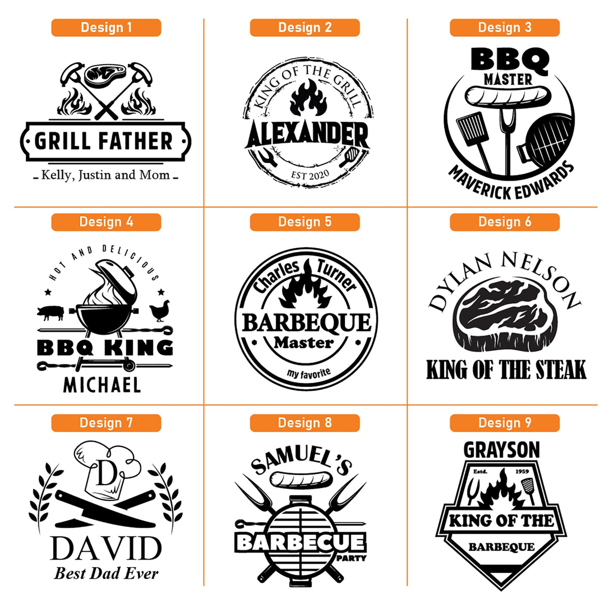 Barika Custom Engraved Wood Cutting Board for Men - Unique Gift Idea for Dad, Grandpa, Husband, Son, Him - Best Customized Fathers Day, Bbq, Grilling Barika